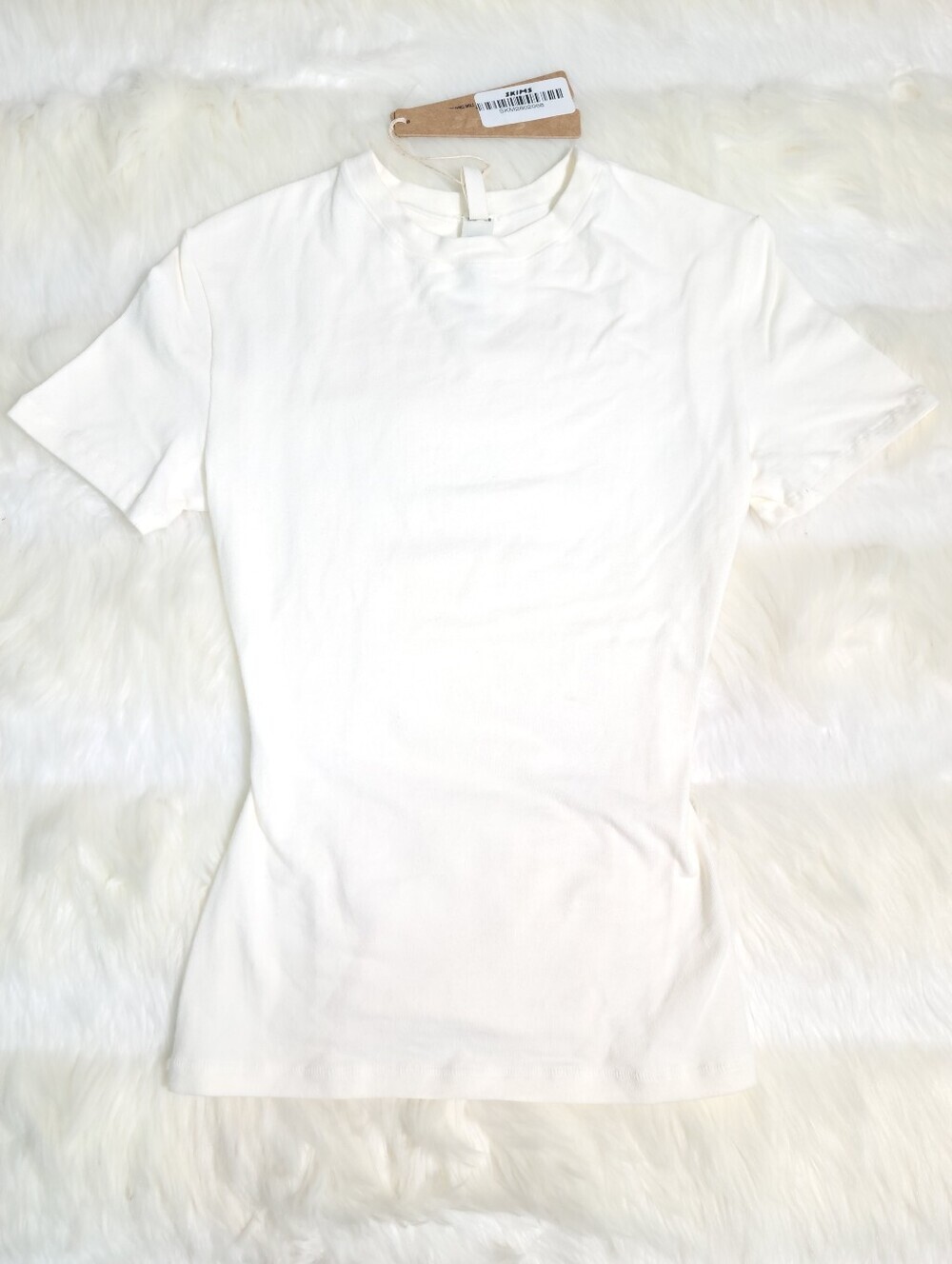SKIMS Cotton Jersey T-shirt White Marble Women XXS NEW